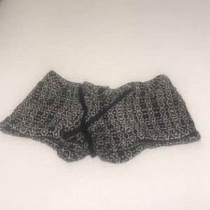 Black and white patterned shorts